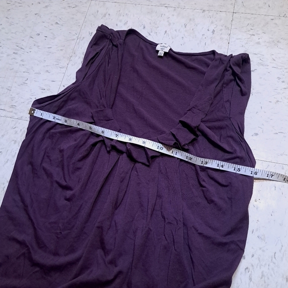 Wilfred | Dark purple ruffled collar sleevless shirt - Picture 7 of 7